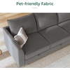image:imageHONBAY Modular Sectional Sofa Velvet L Shaped Couch with Storage Ottoman Convertible Sectional Couch 4Seat Sofa with Reversible Chaise Grey