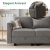 image:imageHONBAY Modular Sectional Sofa Velvet L Shaped Couch with Storage Ottoman Convertible Sectional Couch 4Seat Sofa with Reversible Chaise Grey