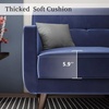 image:imageHONBAY Velvet Loveseat Sofa and Armchair Set 2 Piece Living Room Sofa Set Tufted 2Seats Sofa and Armchair Set with Wood Legs Blue