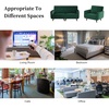 image:imageHONBAY Velvet Loveseat Sofa and Armchair Set 2 Piece Living Room Sofa Set Tufted 2Seats Sofa and Armchair Set with Wood Legs Emerald Green