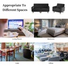 image:imageHONBAY Velvet Loveseat Sofa and Armchair Set 2 Piece Living Room Sofa Set Tufted 2Seats Sofa and Armchair Set with Wood Legs Grey