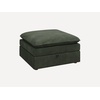 image:imageHONBAY Modern Corduroy Ottoman Module Sofa Ottoman Bench with Storage BeigeGreen