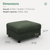 image:imageHONBAY Modern Corduroy Ottoman Module Sofa Ottoman Bench with Storage BeigeGreen