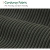 image:imageHONBAY Modern Corduroy Ottoman Module Sofa Ottoman Bench with Storage BeigeGreen
