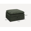image:imageHONBAY Modern Corduroy Ottoman Module Sofa Ottoman Bench with Storage BeigeGreen