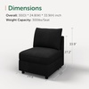 image:imageHONBAY Ottoman Module for Modular SectionalDark Blue  Hidden Storage SpaceEasy to AssemblyVelvet FabricBlack