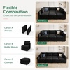 image:imageHONBAY Ottoman Module for Modular SectionalDark Blue  Hidden Storage SpaceEasy to AssemblyVelvet FabricBlack