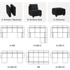 image:imageHONBAY Square Ottoman Module for Modular Sectional Sleeper Sofa Black  Storage Ottoman Footrest Seat Cube Modular DesignBlack