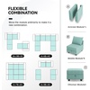 image:imageHONBAY Side Armrest Module for Modular Sofa Pair of Armrests for Sectional Modular Couch Aqua Blue