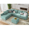 image:imageHONBAY Side Armrest Module for Modular Sofa Pair of Armrests for Sectional Modular Couch Aqua Blue